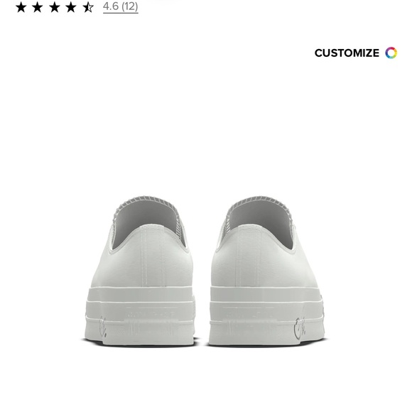 NEW 7. Custom Chuck Taylor All Star Lift Platform Wedding White - Picture 6 of 6